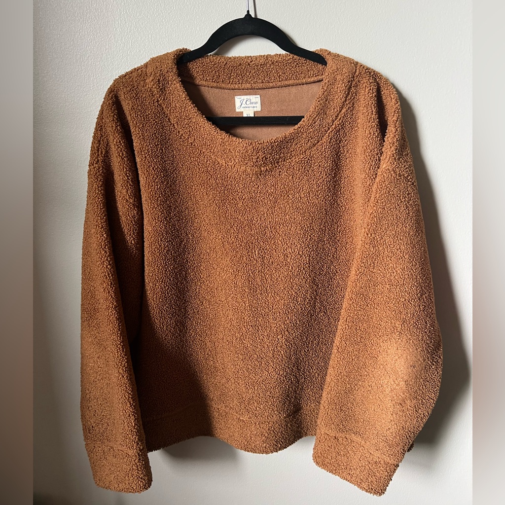 JCrew Vintage Fleece Brown Teddy Sweatshirt Xl Worn Fewer Than 5 Times JCrew Vintage Fleece Brown Teddy Sweatshirt Xl Worn Fewer Than 5 Times